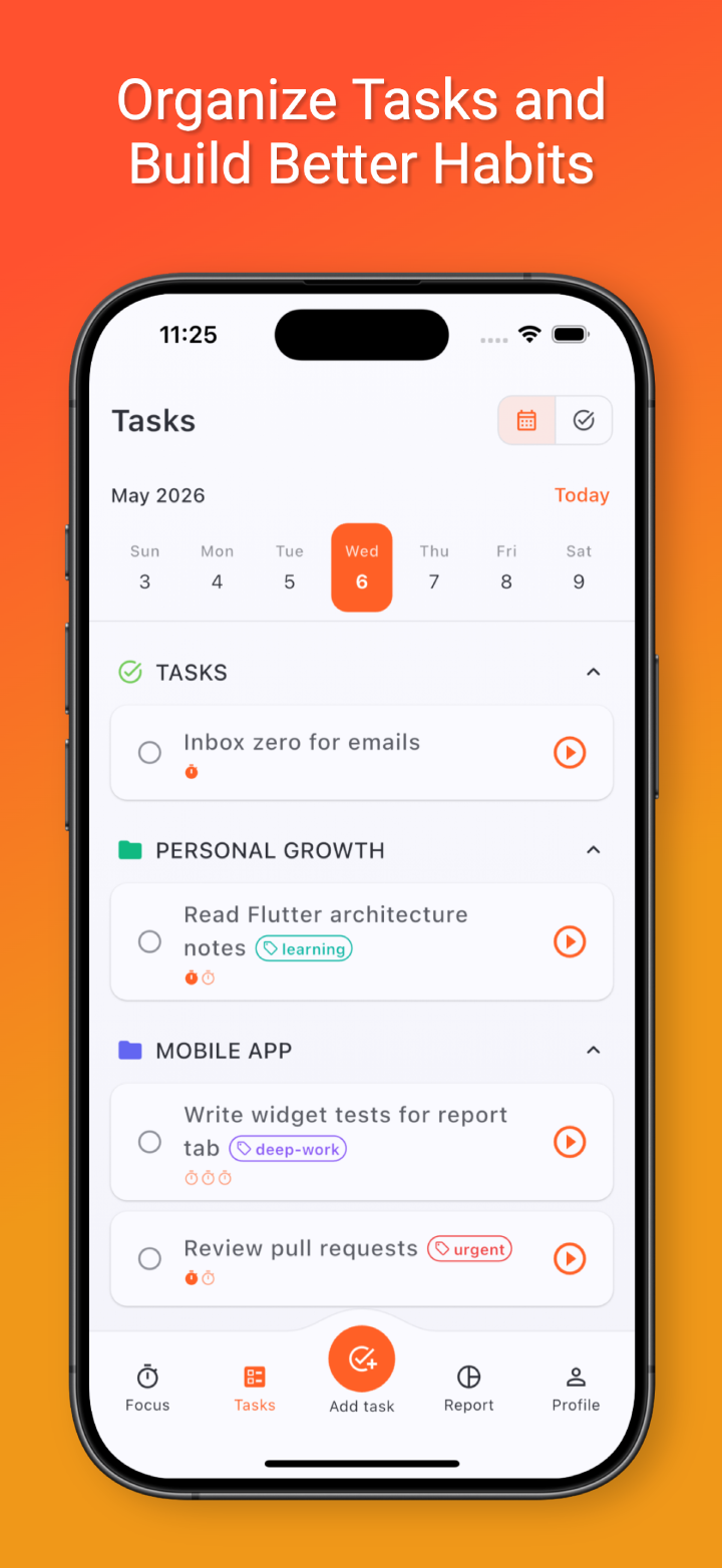 Do Focus tasks screenshot